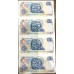 NEW ZEALAND 1990 . TEN 10 DOLLARS BANKNOTES . SHEET OF 4